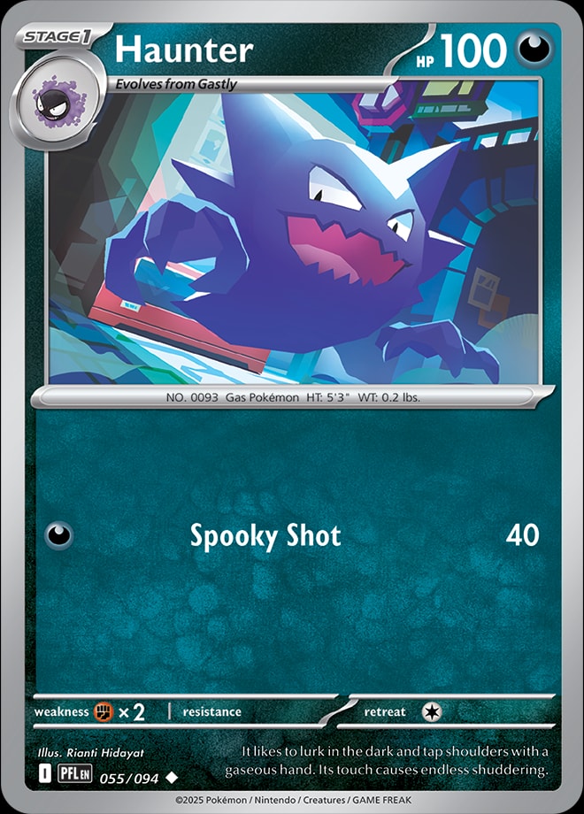 Haunter 055/094 card from ME02: Phantasmal Flames