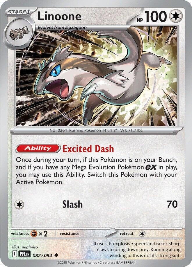 Linoone 082/094 card from ME02: Phantasmal Flames