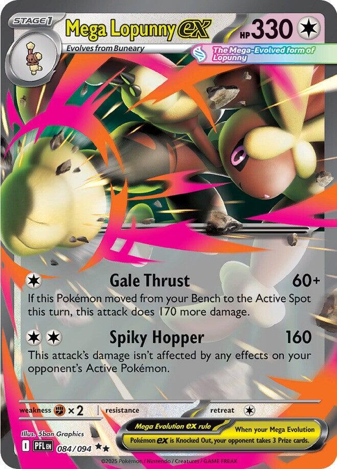 Mega Lopunny ex 084/094 card from ME02: Phantasmal Flames