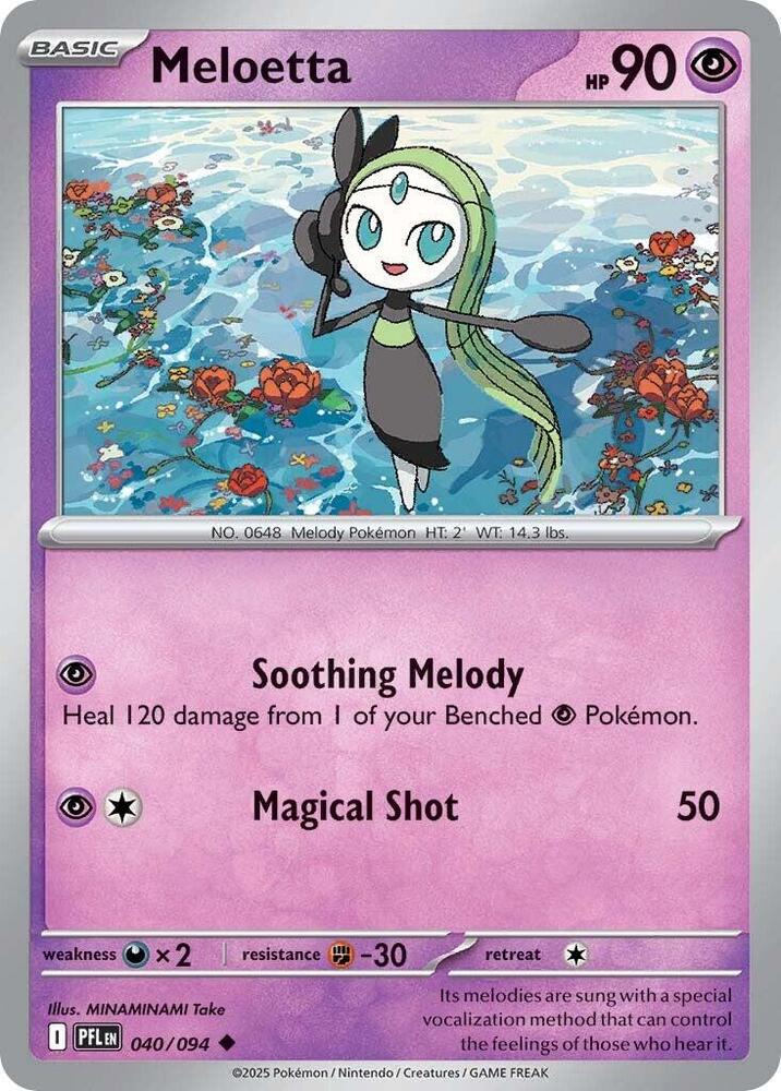 Meloetta 040/094 card from ME02: Phantasmal Flames