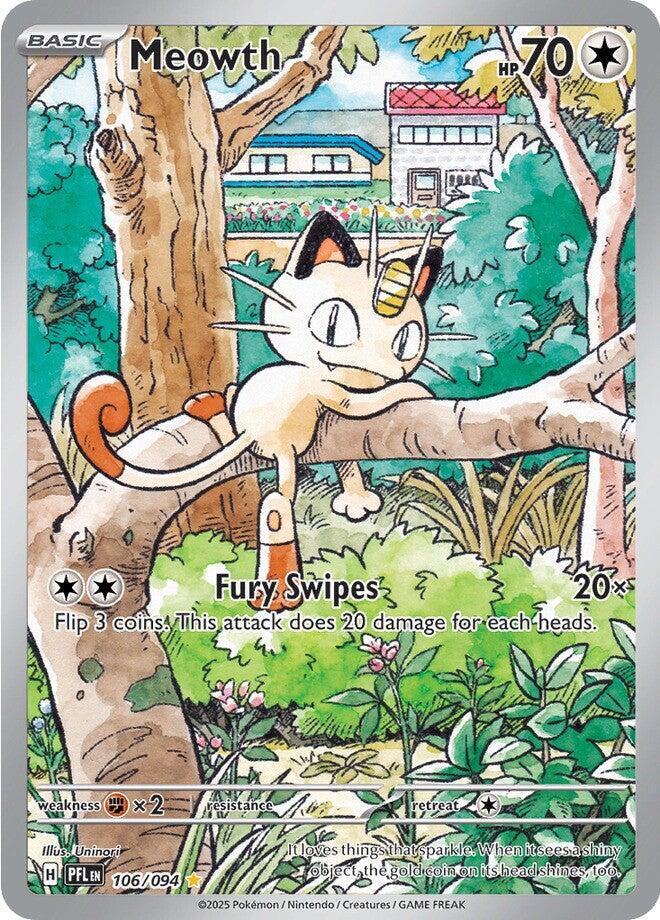 Meowth 106/094 card from ME02: Phantasmal Flames