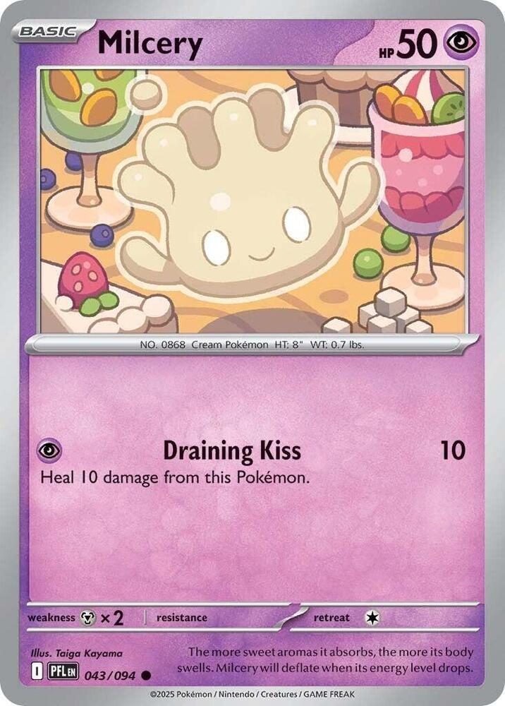 Milcery 043/094 card from ME02: Phantasmal Flames