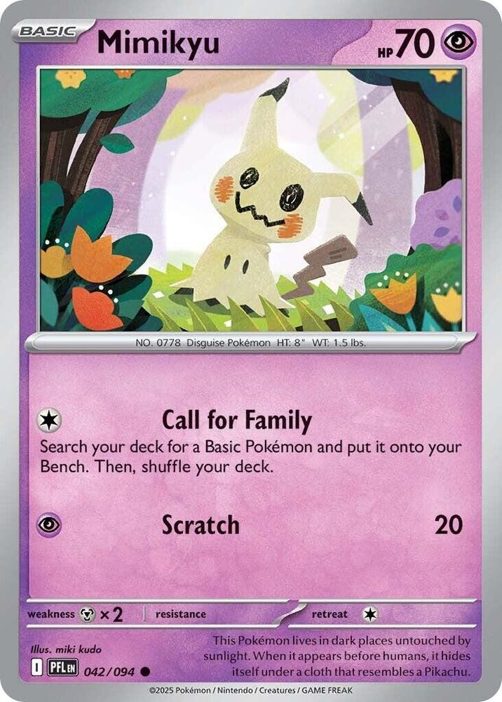 Mimikyu 042/094 card from ME02: Phantasmal Flames