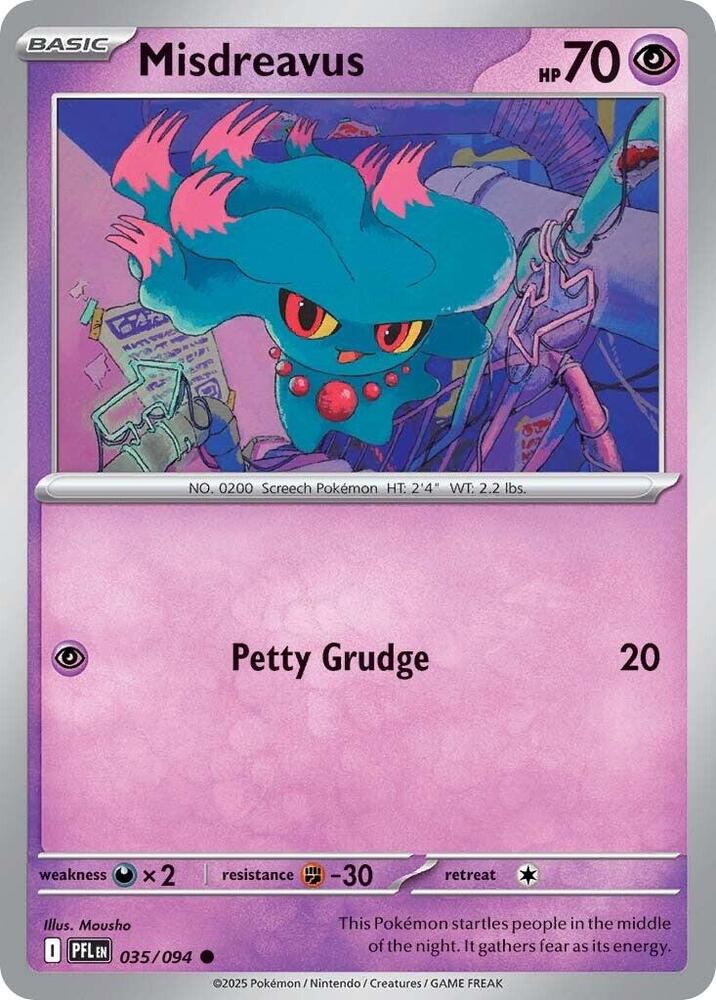 Misdreavus 035/094 card from ME02: Phantasmal Flames