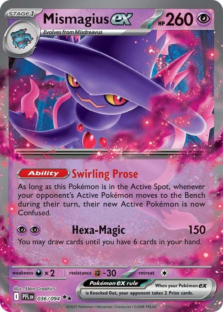 Mismagius ex 036/094 card from ME02: Phantasmal Flames