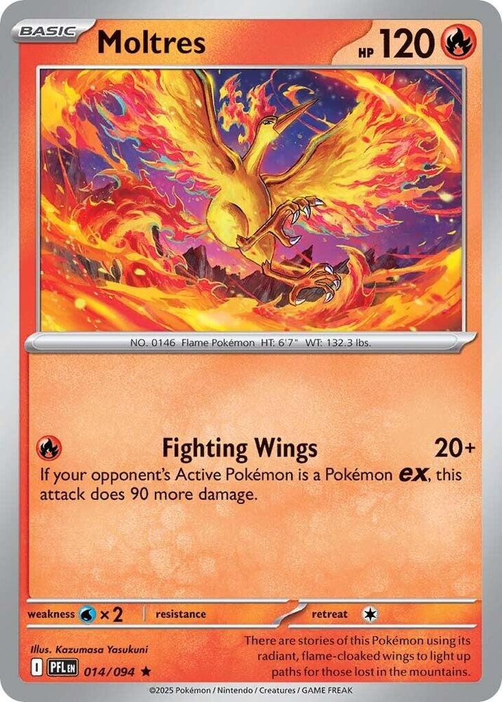 Moltres 014/094 card from ME02: Phantasmal Flames