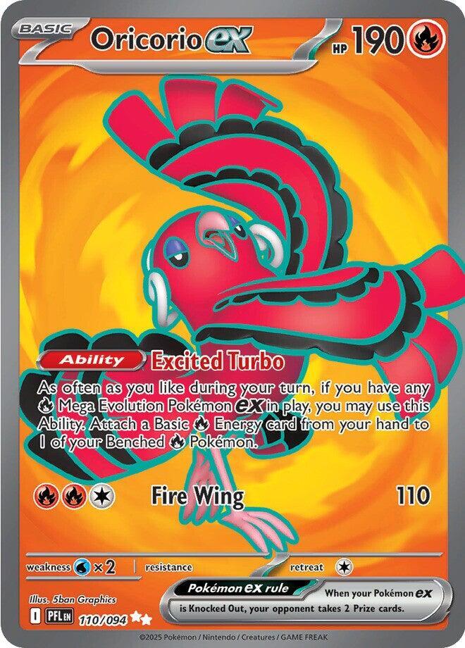 Oricorio ex 110/094 card from ME02: Phantasmal Flames