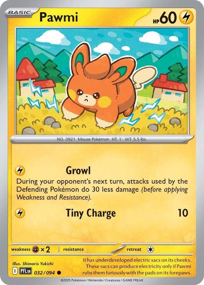 Pawmi 032/094 card from ME02: Phantasmal Flames