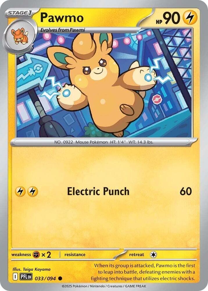 Pawmo 033/094 card from ME02: Phantasmal Flames