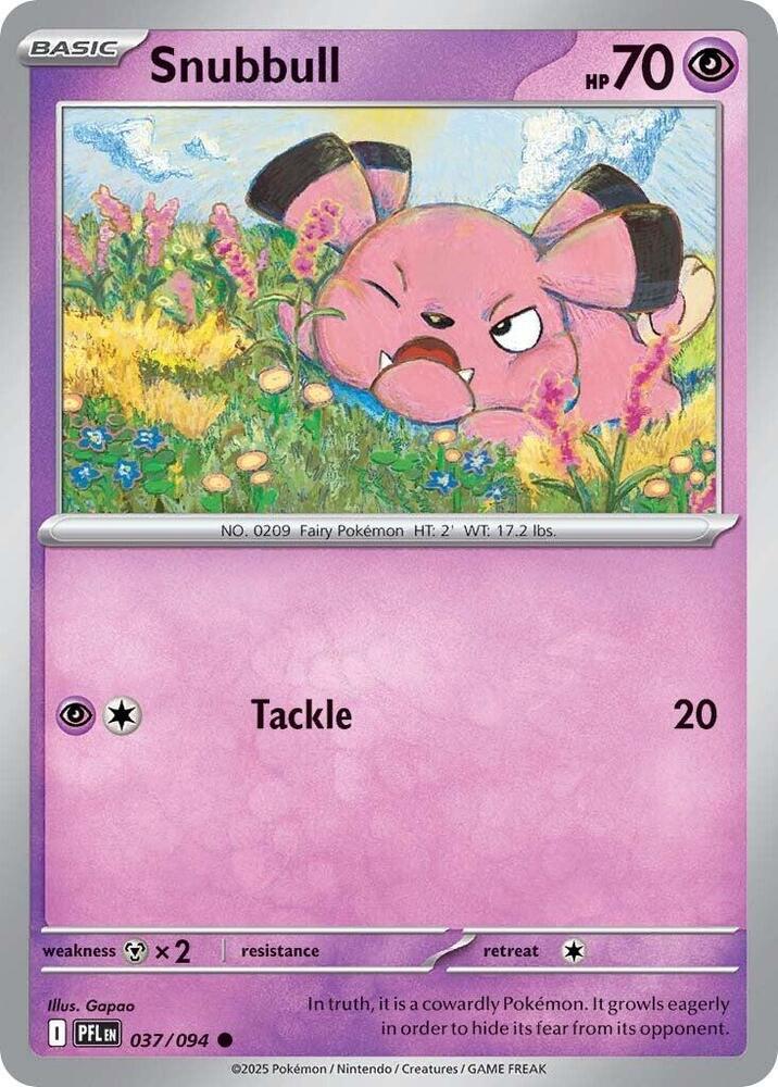 Snubbull 037/094 card from ME02: Phantasmal Flames