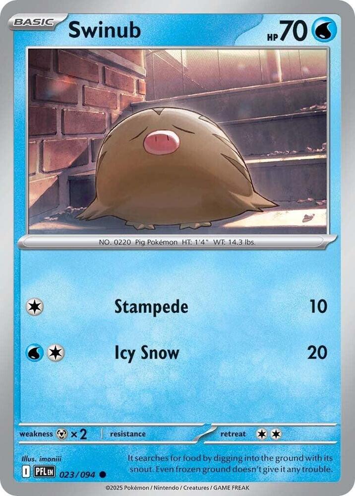 Swinub 023/094 card from ME02: Phantasmal Flames
