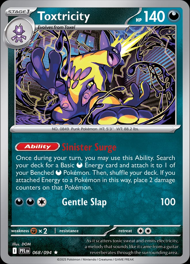 Toxtricity 068/094 card from ME02: Phantasmal Flames