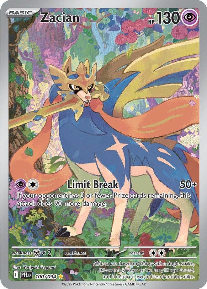 Zacian 100/094 card from ME02: Phantasmal Flames