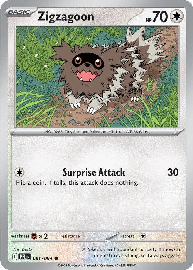 Zigzagoon 081/094 card from ME02: Phantasmal Flames