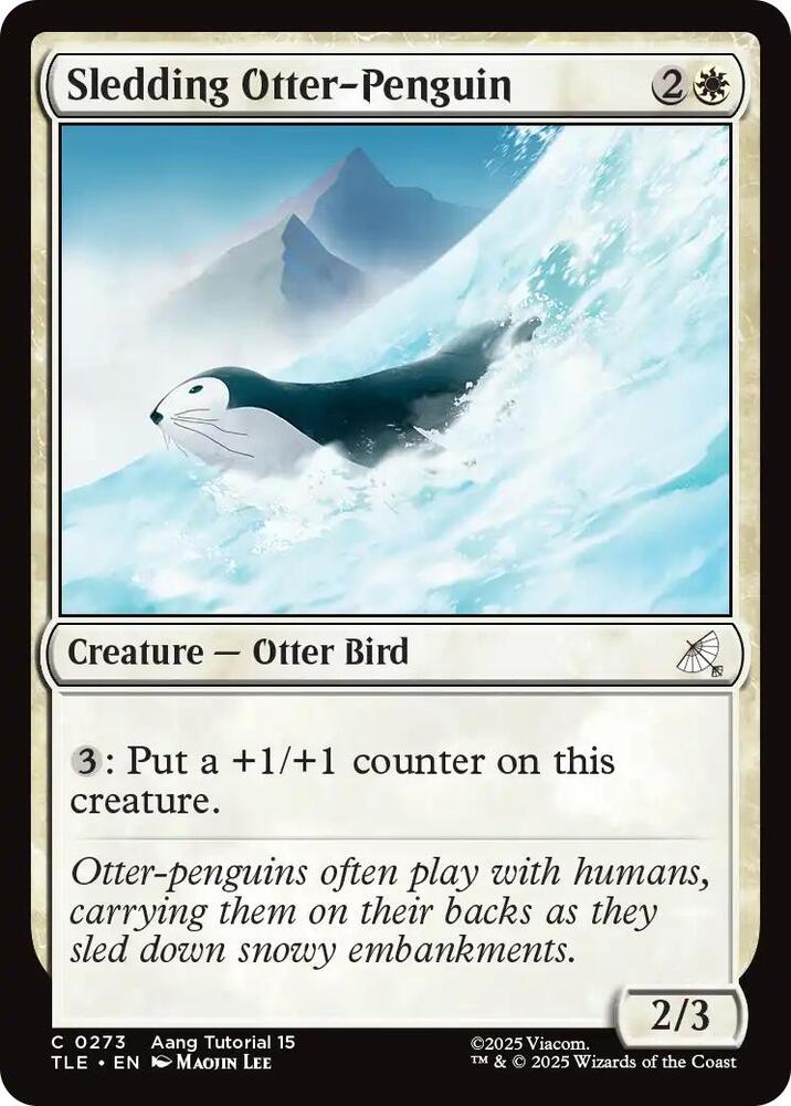 Sledding Otter-Penguin 273 card from Avatar: The Last Airbender: Eternal-Legal