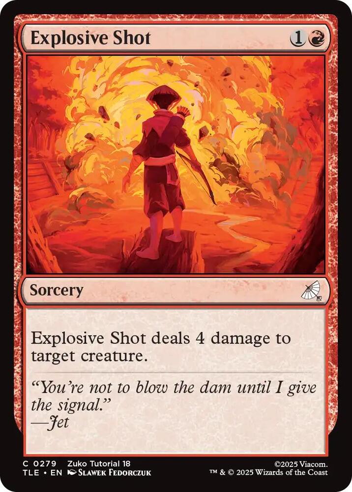 Explosive Shot 279 card from Avatar: The Last Airbender: Eternal-Legal