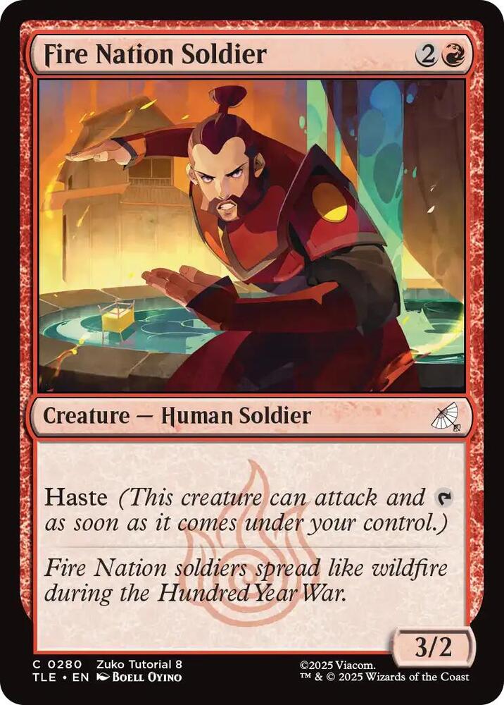Fire Nation Soldier 280 card from Avatar: The Last Airbender: Eternal-Legal