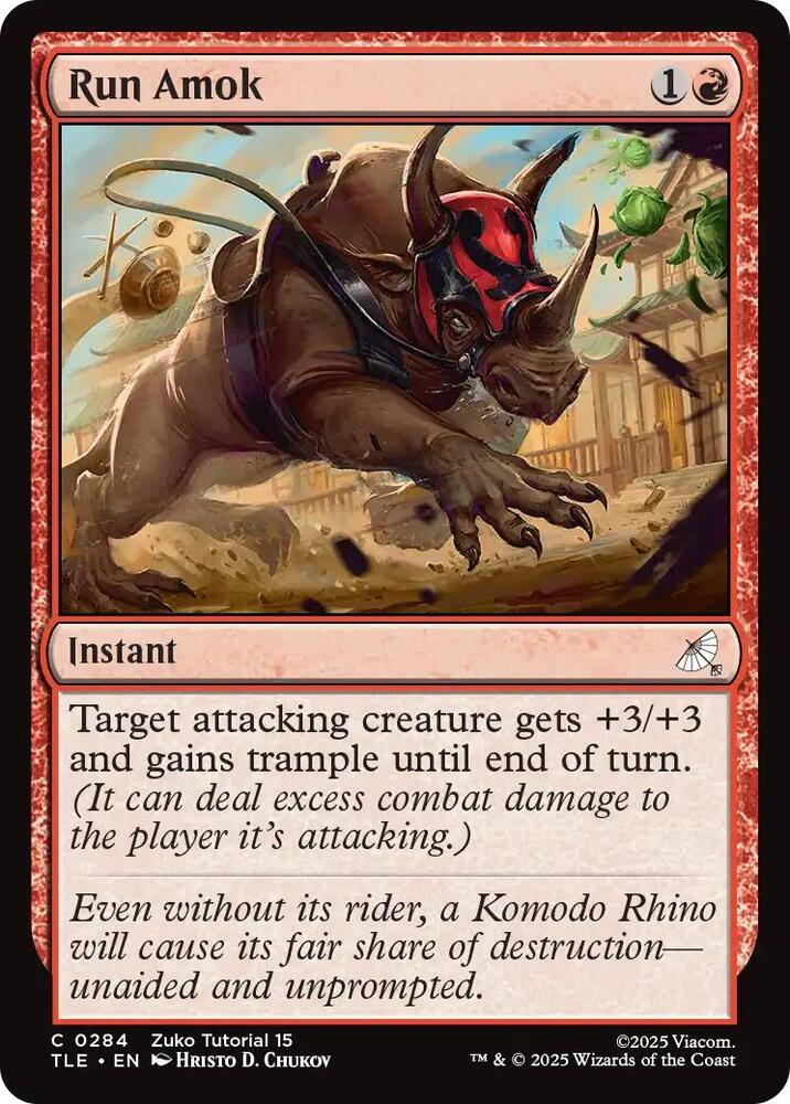 Run Amok 284 card from Avatar: The Last Airbender: Eternal-Legal