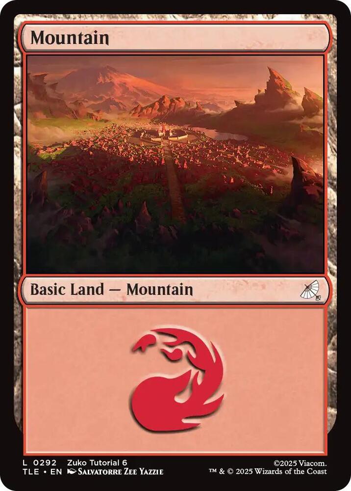 Mountain 292 card from Avatar: The Last Airbender: Eternal-Legal