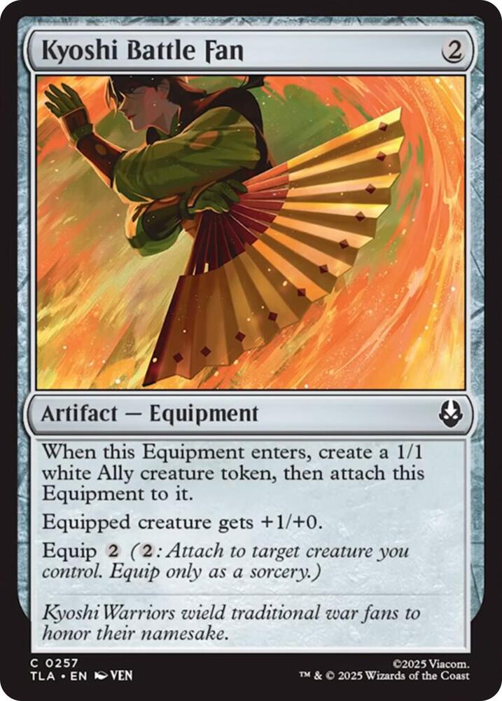 Kyoshi Battle Fan 257 card from Avatar: The Last Airbender