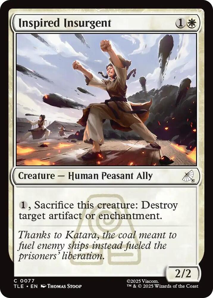 Inspired Insurgent 77 card from Avatar: The Last Airbender: Eternal-Legal