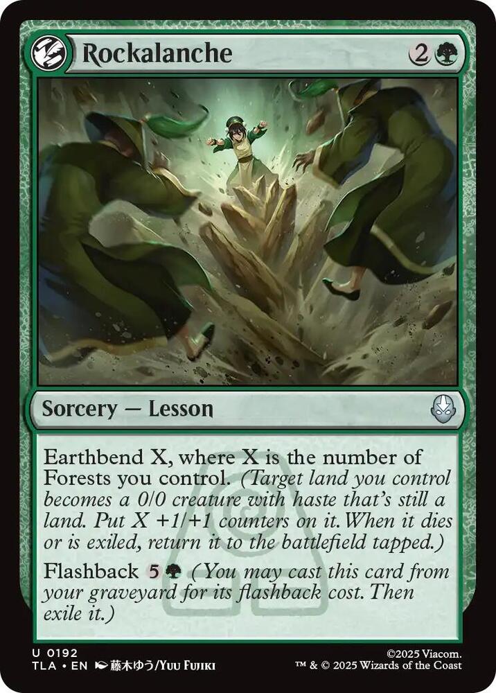 Rockalanche 192 card from Avatar: The Last Airbender