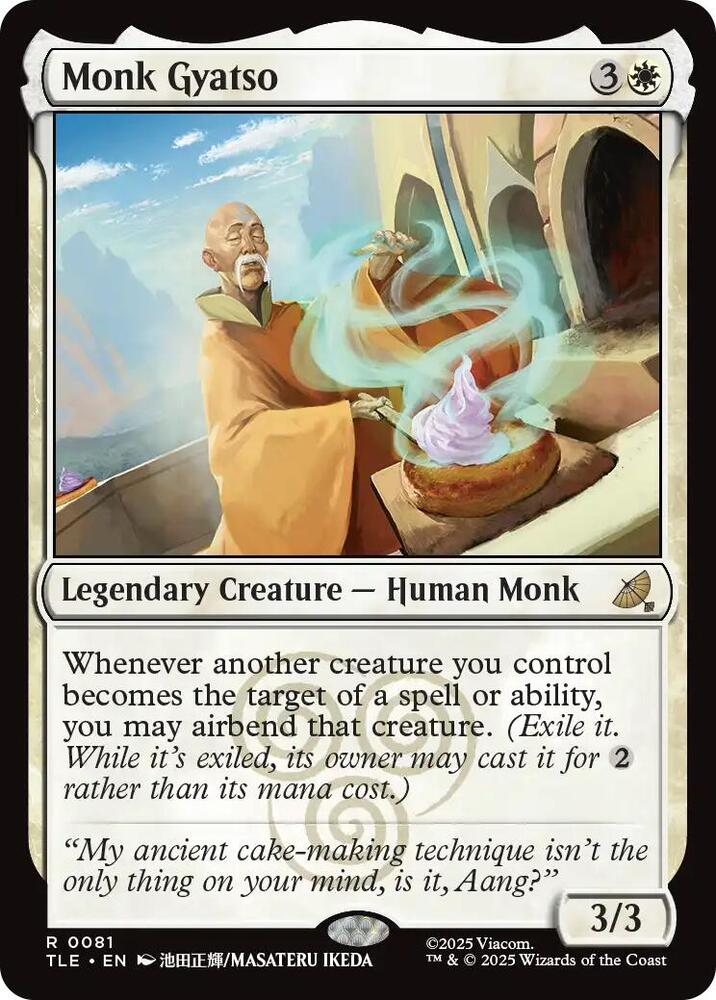 Monk Gyatso 81 card from Avatar: The Last Airbender: Eternal-Legal