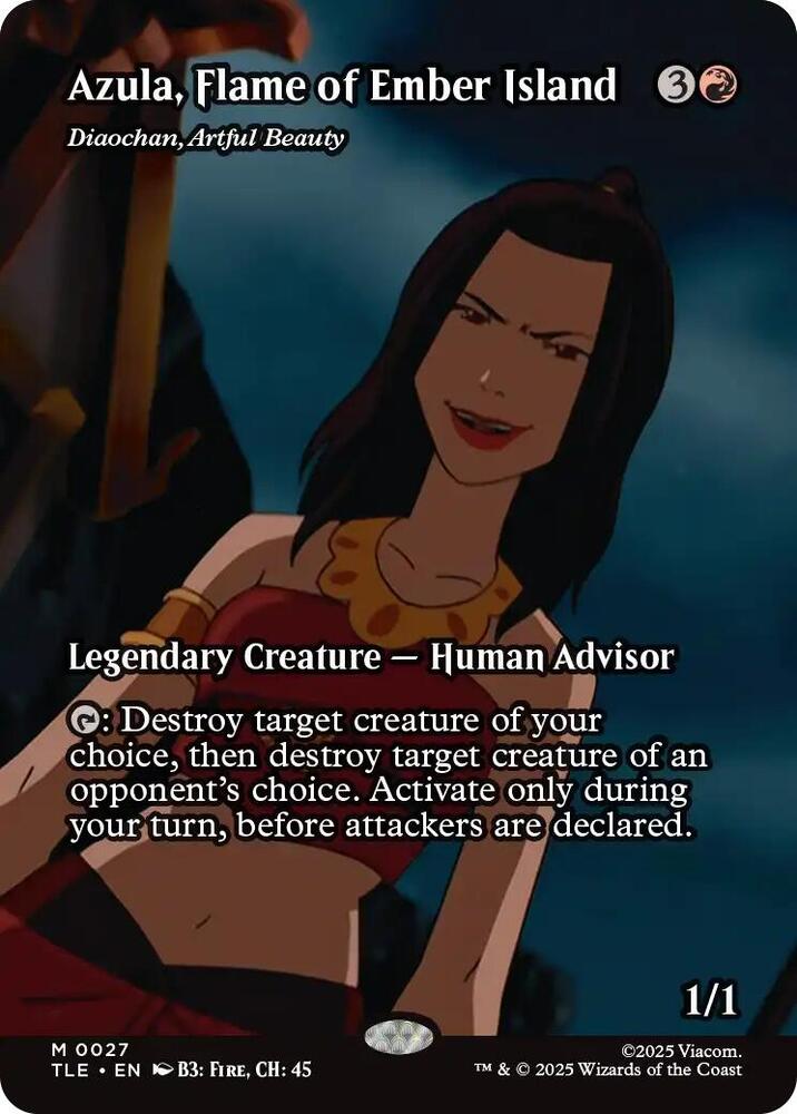 Azula, Flame of Ember Island - Diaochan, Artful Beauty (Borderless) 27 card from Avatar: The Last Airbender: Eternal-Legal