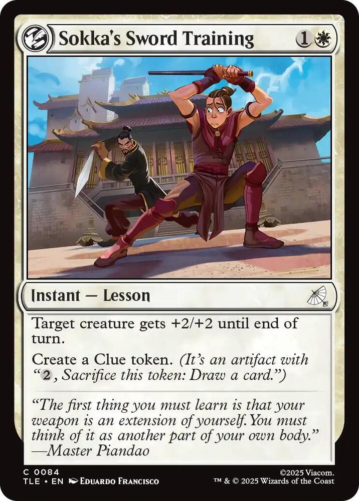 Sokka's Sword Training 84 card from Avatar: The Last Airbender: Eternal-Legal