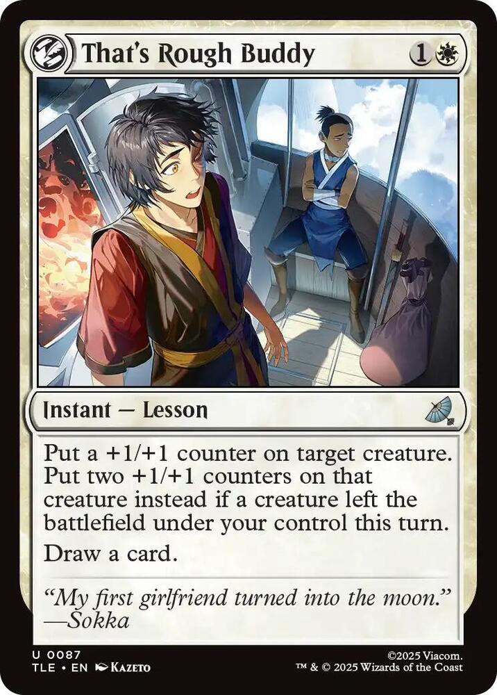 That's Rough Buddy 87 card from Avatar: The Last Airbender: Eternal-Legal