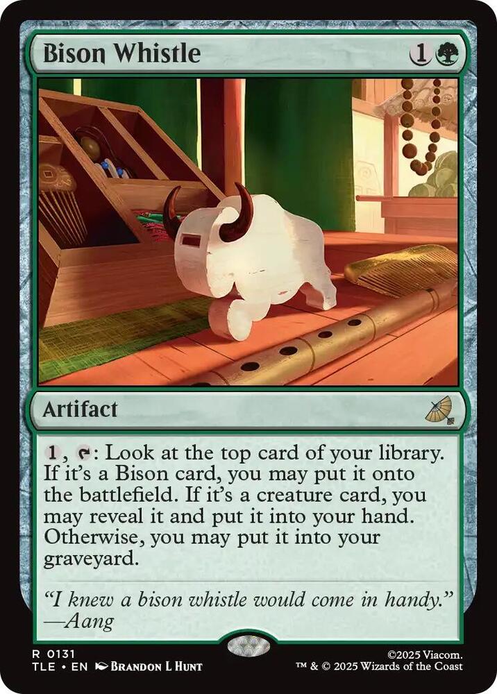 Bison Whistle 131 card from Avatar: The Last Airbender: Eternal-Legal