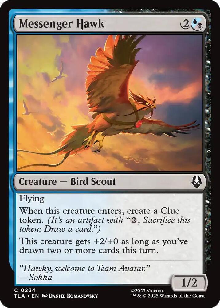 Messenger Hawk 234 card from Avatar: The Last Airbender