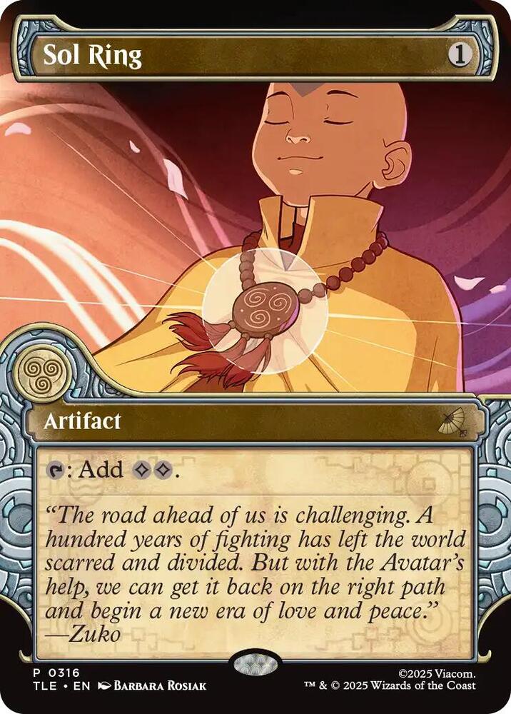 Sol Ring (Showcase) 316 card from Avatar: The Last Airbender: Eternal-Legal