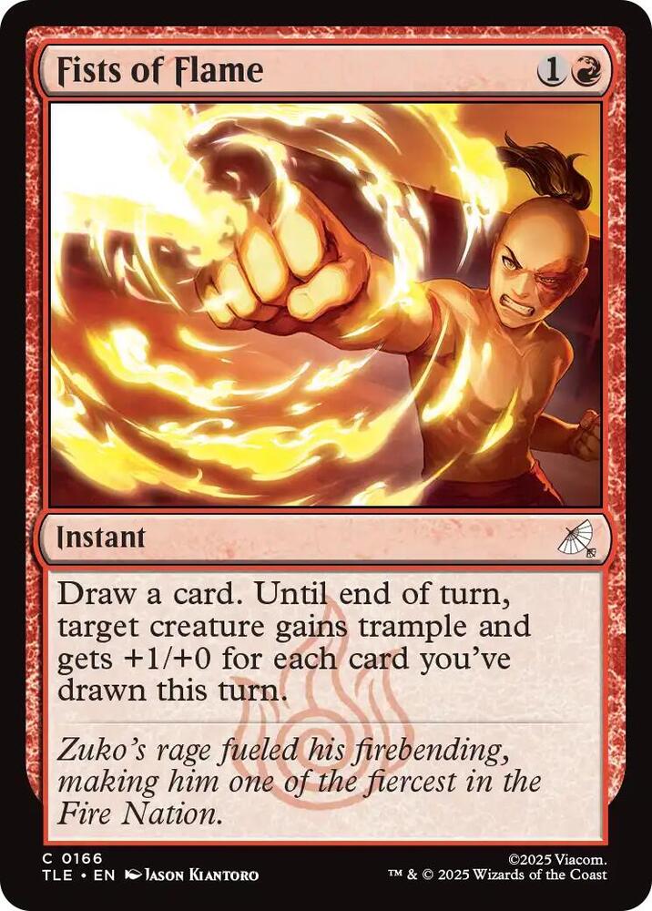 Fists of Flame 166 card from Avatar: The Last Airbender: Eternal-Legal