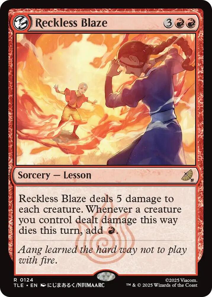 Reckless Blaze 124 card from Avatar: The Last Airbender: Eternal-Legal