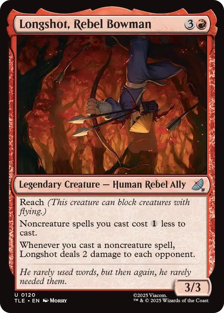 Longshot, Rebel Bowman 120 card from Avatar: The Last Airbender: Eternal-Legal