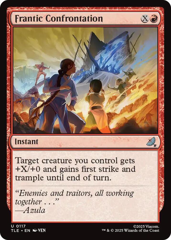 Frantic Confrontation 117 card from Avatar: The Last Airbender: Eternal-Legal