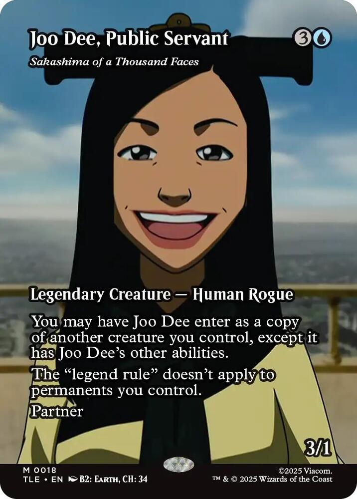 Joo Dee, Public Servant - Sakashima of a Thousand Faces (Borderless) 18 card from Avatar: The Last Airbender: Eternal-Legal