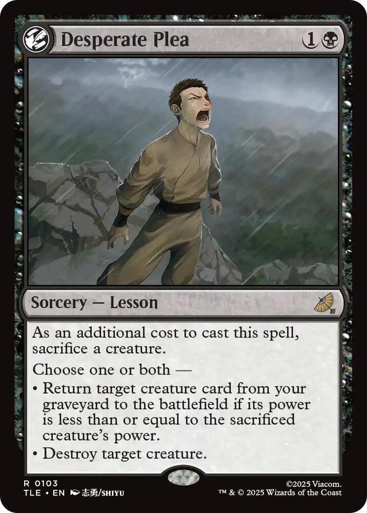 Desperate Plea 103 card from Avatar: The Last Airbender: Eternal-Legal