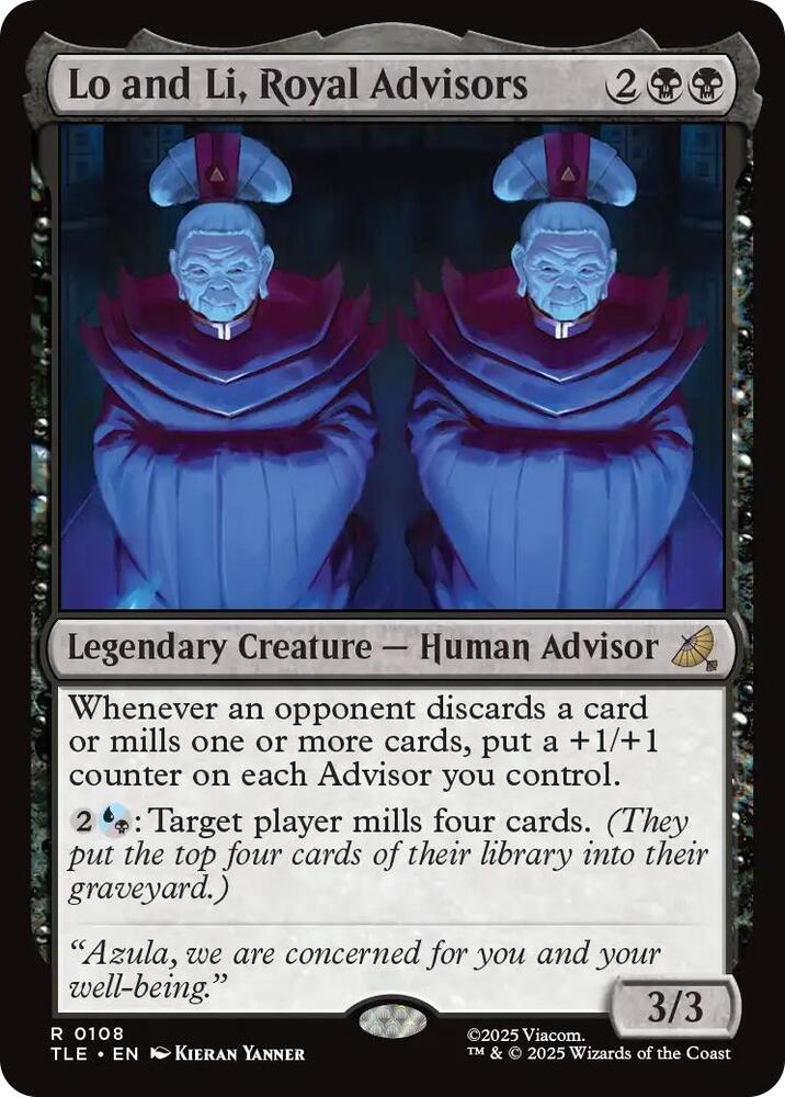 Lo and Li, Royal Advisors 108 card from Avatar: The Last Airbender: Eternal-Legal