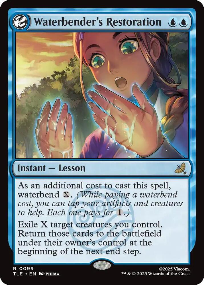Waterbender's Restoration 99 card from Avatar: The Last Airbender: Eternal-Legal