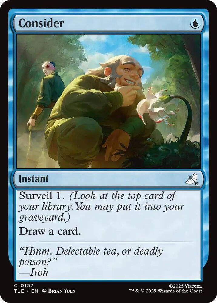 Consider 157 card from Avatar: The Last Airbender: Eternal-Legal