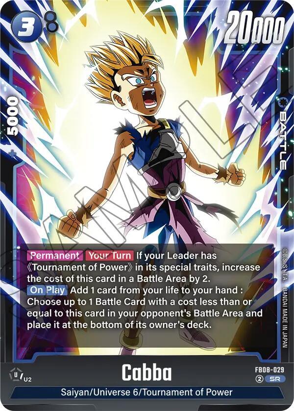 Cabba FB08-029 card from Saiyan's Pride