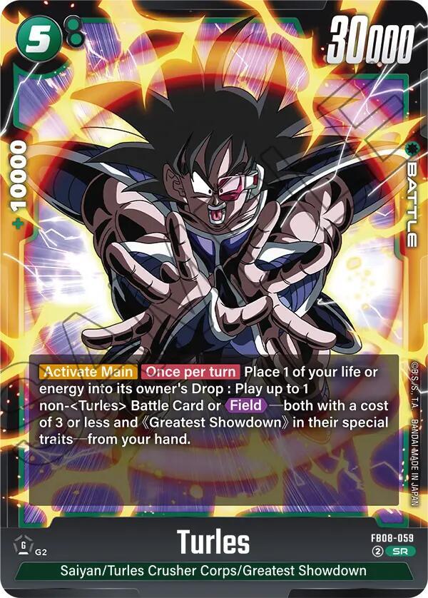 Turles FB08-059 card from Saiyan's Pride