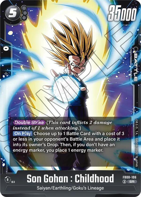 Son Gohan : Childhood FB08-106 card from Saiyan's Pride