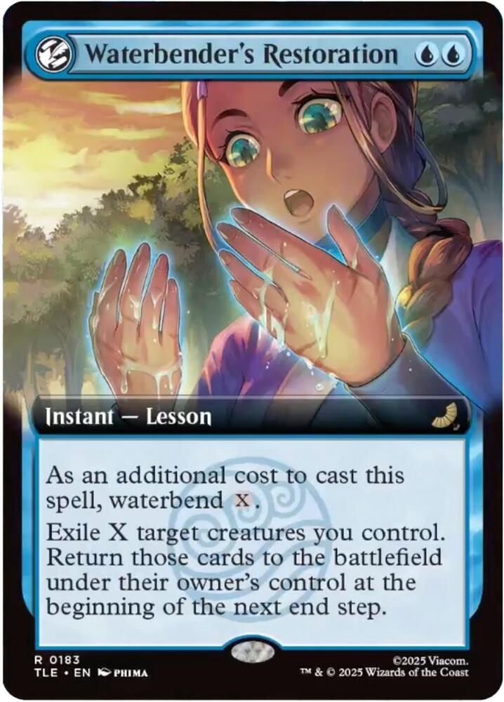 Waterbender's Restoration (Extended Art) 183 card from Avatar: The Last Airbender: Eternal-Legal