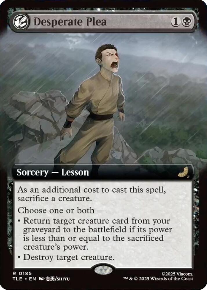 Desperate Plea (Extended Art) 185 card from Avatar: The Last Airbender: Eternal-Legal