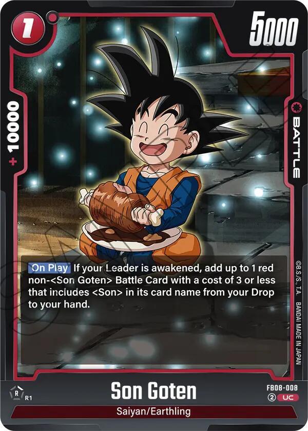 Son Goten FB08-008 card from Saiyan's Pride