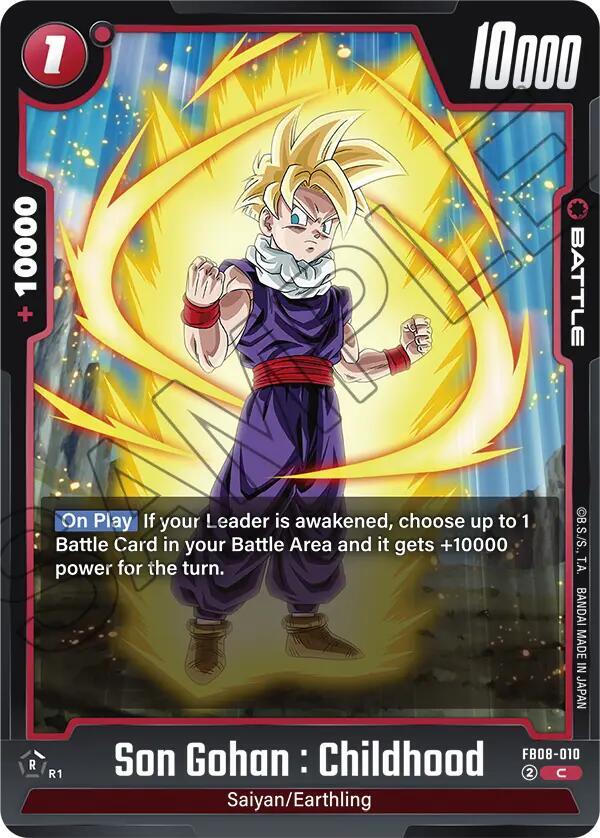 Son Gohan : Childhood FB08-010 card from Saiyan's Pride