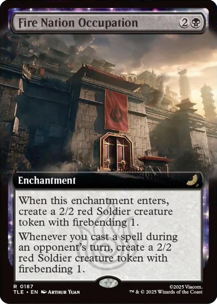 Fire Nation Occupation (Extended Art) 187 card from Avatar: The Last Airbender: Eternal-Legal